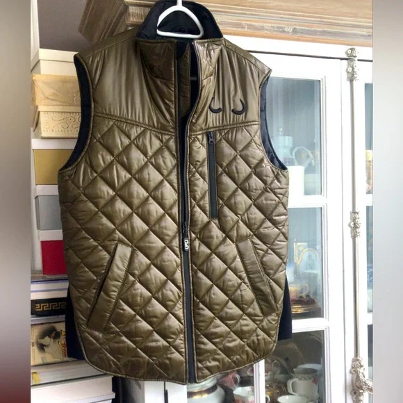 WULLY OUTERWEAR Quilted Olive Green Vest, M - Picture 4 of 5